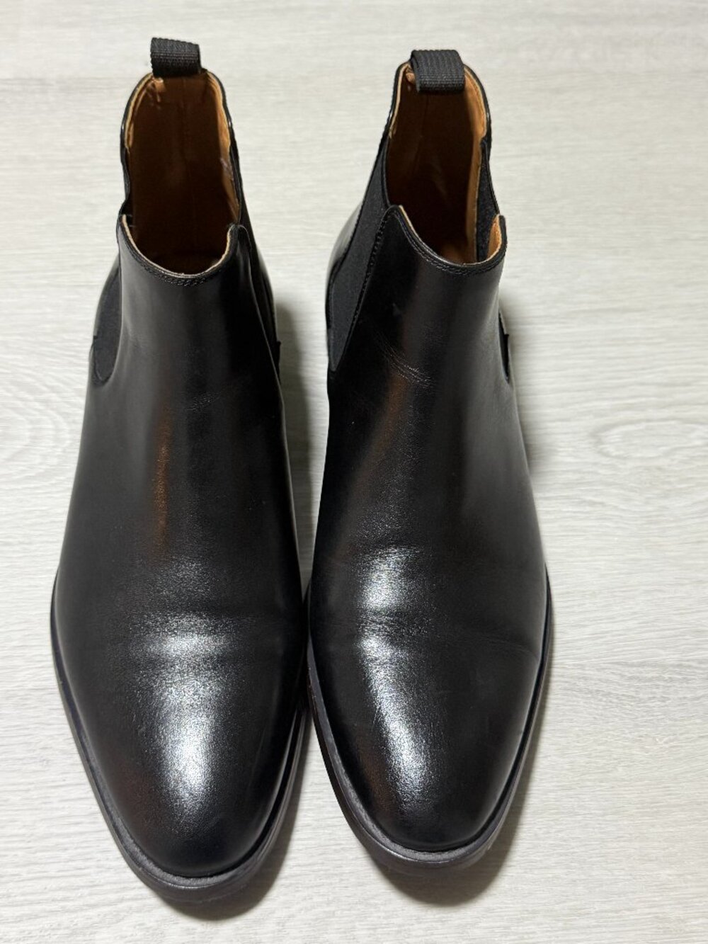 Steve Madden Agate Men's Black Leather Chelsea Boots Size 9